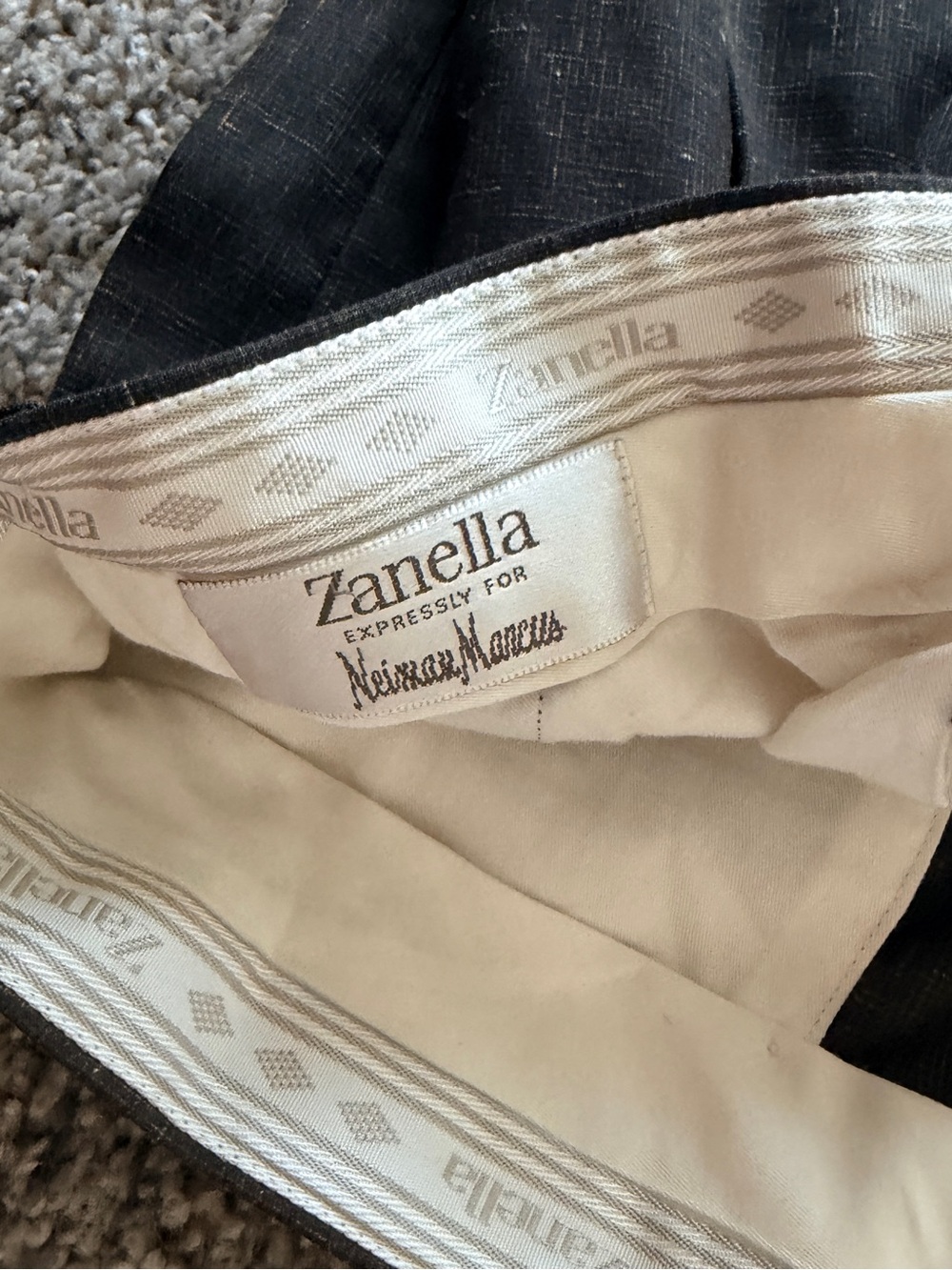 Zanella Dark Charcoal Pleated Dress Pants - Picture 3 of 6